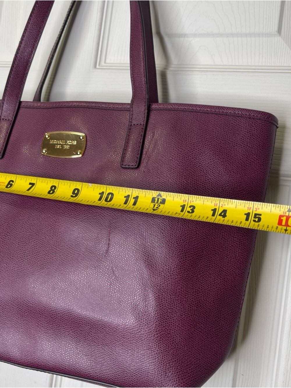 Michael Kors Plum jet Set Travel Tote Shoulder Bag - Picture 4 of 14